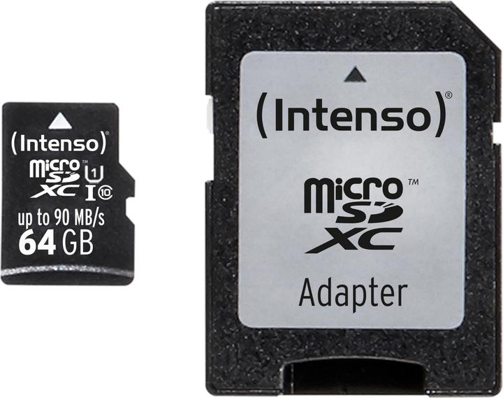 Produktbild Intenso UHS-I Professional (64 GB, microSDXC, U1, UHS-I)