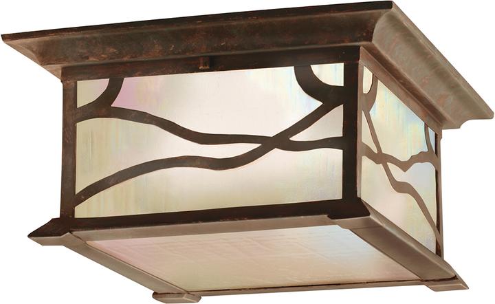 Quintiesse Morris Buiten Plafondlamp E27 2-voudig Distressed Copper IP44 (E27, IP44)