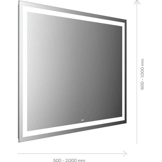 Emco, Spiegelschrank, MI 230 LED-Lichtspiegel, Lichtausschnitt umlaufend, verdeckter Sensorschalter, Breite 2000mm, 1