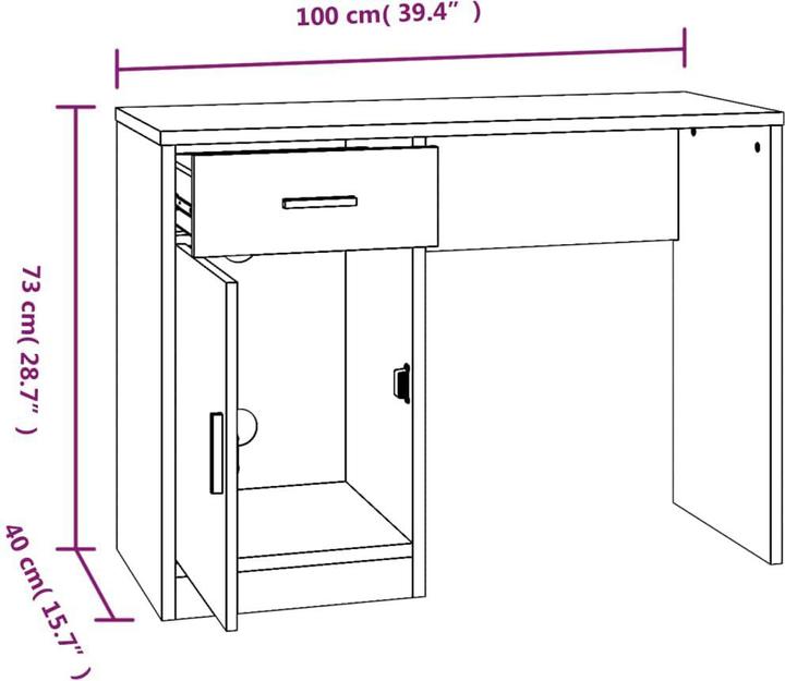 Immagine prodotto vidaXL Schreibtisch (40 x 40 x 73 cm)