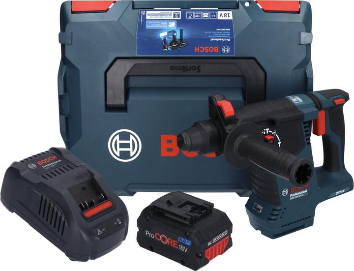Produktbild Bosch Professional Bosch GBH 18V-24 C Professional Akku Bohrhammer 18 V 2,4 J Brushless SDS plus + 1x ProCORE Akku 8,0 (Akkubetrieb)