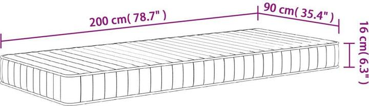 Actual product image vidaXL Schaumstoffmatratze (Foam core, 90 x 200 cm)