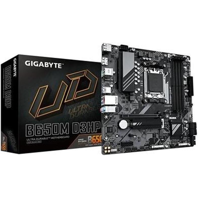 Gigabyte B650M D3HP B650M D3HP, AMD AM5, Ryzen 7000, DDR5 7600 MHz, PCIe 4.0, 2.5GbE LAN (AM5, mATX)