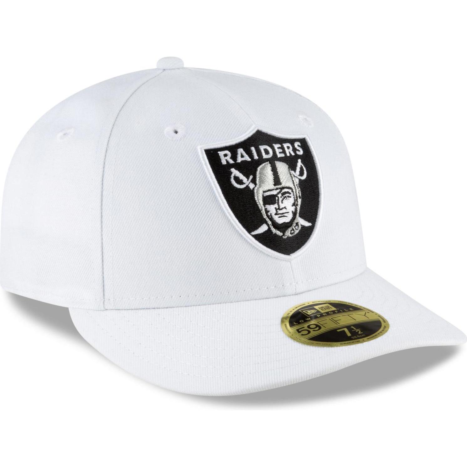 Thumbnail - New Era, Herren, Cap, 59Fifty Low Profile Las Vegas Raiders, Weiss, (7 5/8)