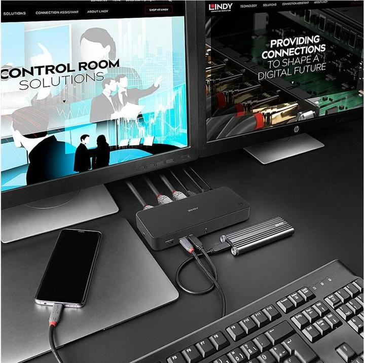 Produktbild Lindy Docking Station USB 3.2 Typ C&A Hybrid Laptop DP,HDMI (USB-C)