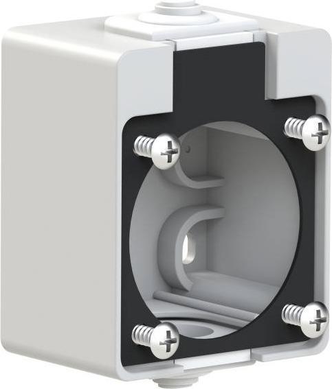 Actual product image PCE 106-0g Surface-mounted enclosure grey IP44