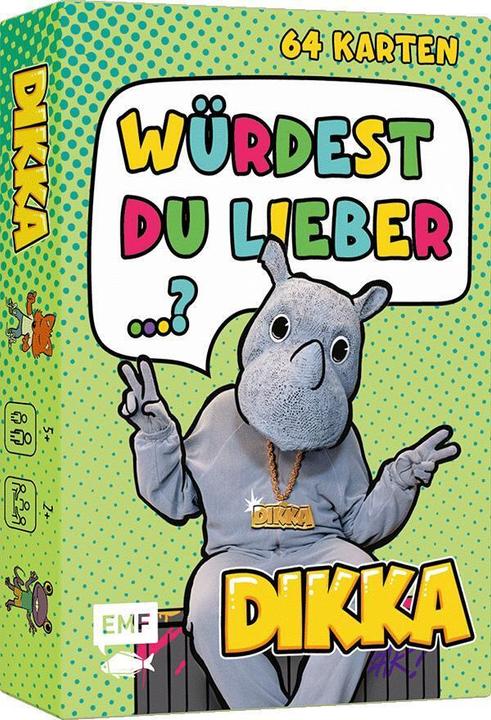 Immagine prodotto Gioco di carte: Preferisci...? Potenti domande sui rinoceronti per i bambini con DIKKA (Tedesco)