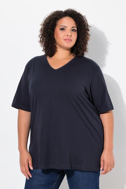 Produktbild Ulla Popken T-Shirt, V-Ausschnitt, Relaxed, Halbarm (54)
