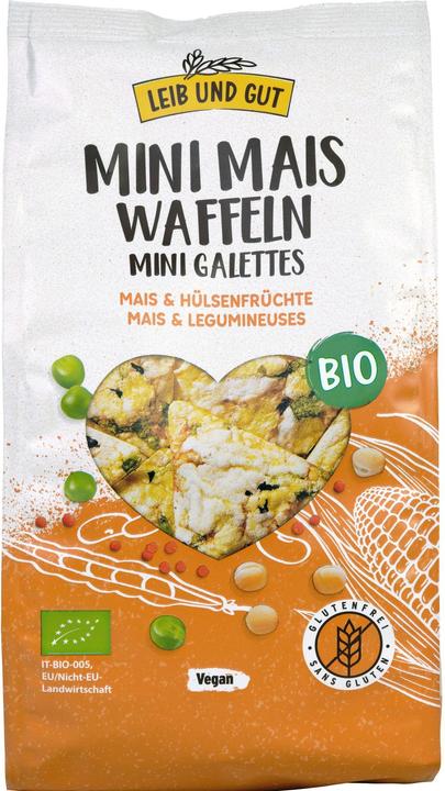 Actual product image Leib und Gut Organic mini corn wafers corn and legumes 90 g (96 g)