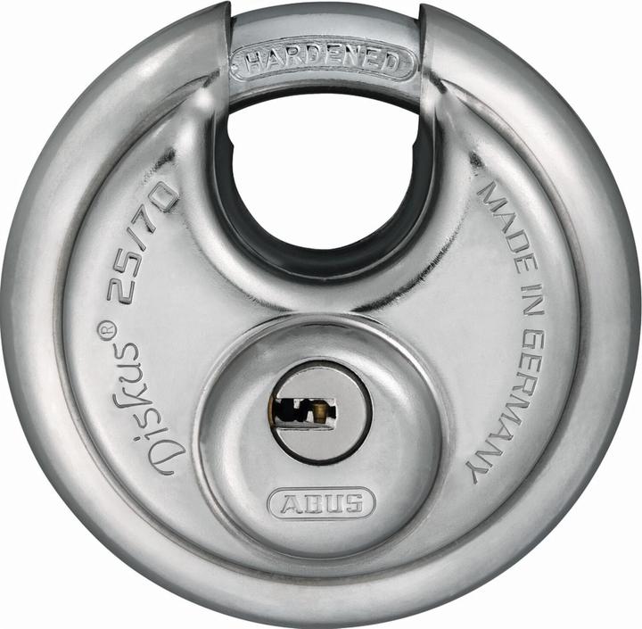 Abus 25/70 met 5 sleutels kd. Slotlabel