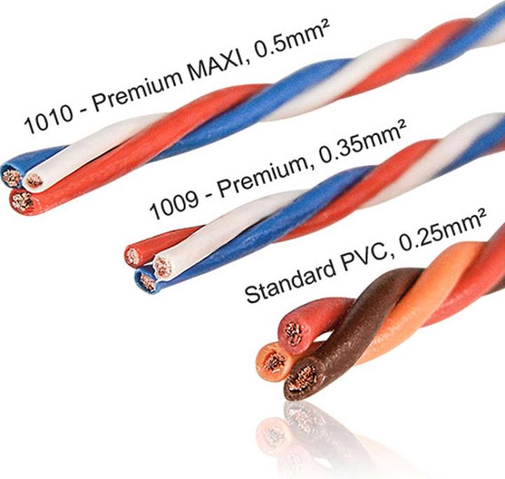 Produktbild Powerbox Systems Servoanschlusskabel Premium Maxi, 2x0.5 mm², 1x0.3 mm², 10 m