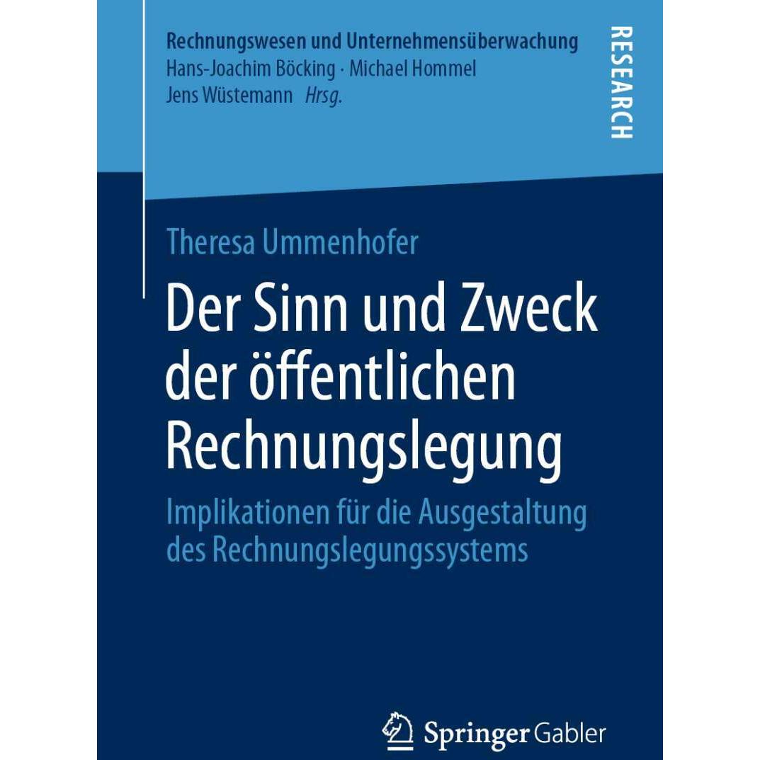 Der Sinn und Zweck der öffentlichen Rechnungslegung, Fachbücher von Theresa Ummenhofer