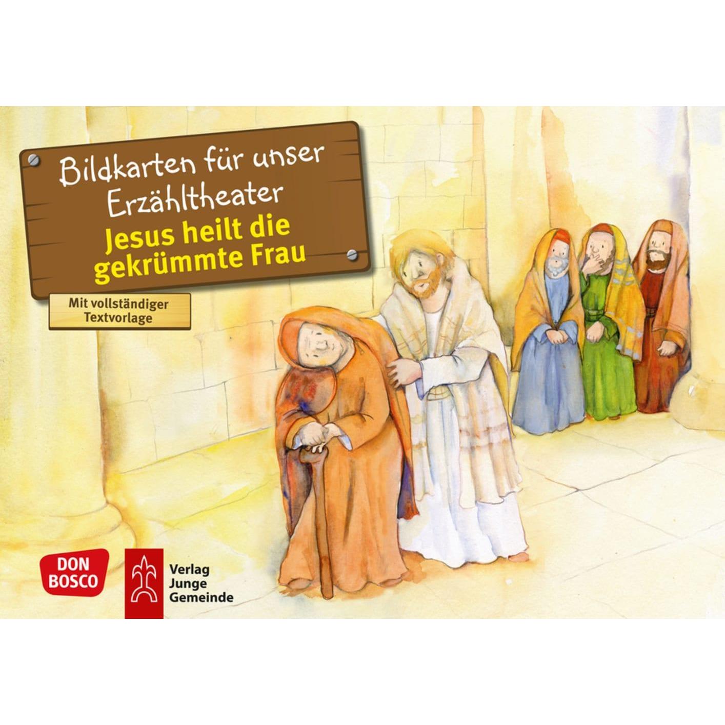 Jesus heilt die gekrümmte Frau. Kamishibai Bildkartenset., Schulbücher von Peter Hitzelberger
