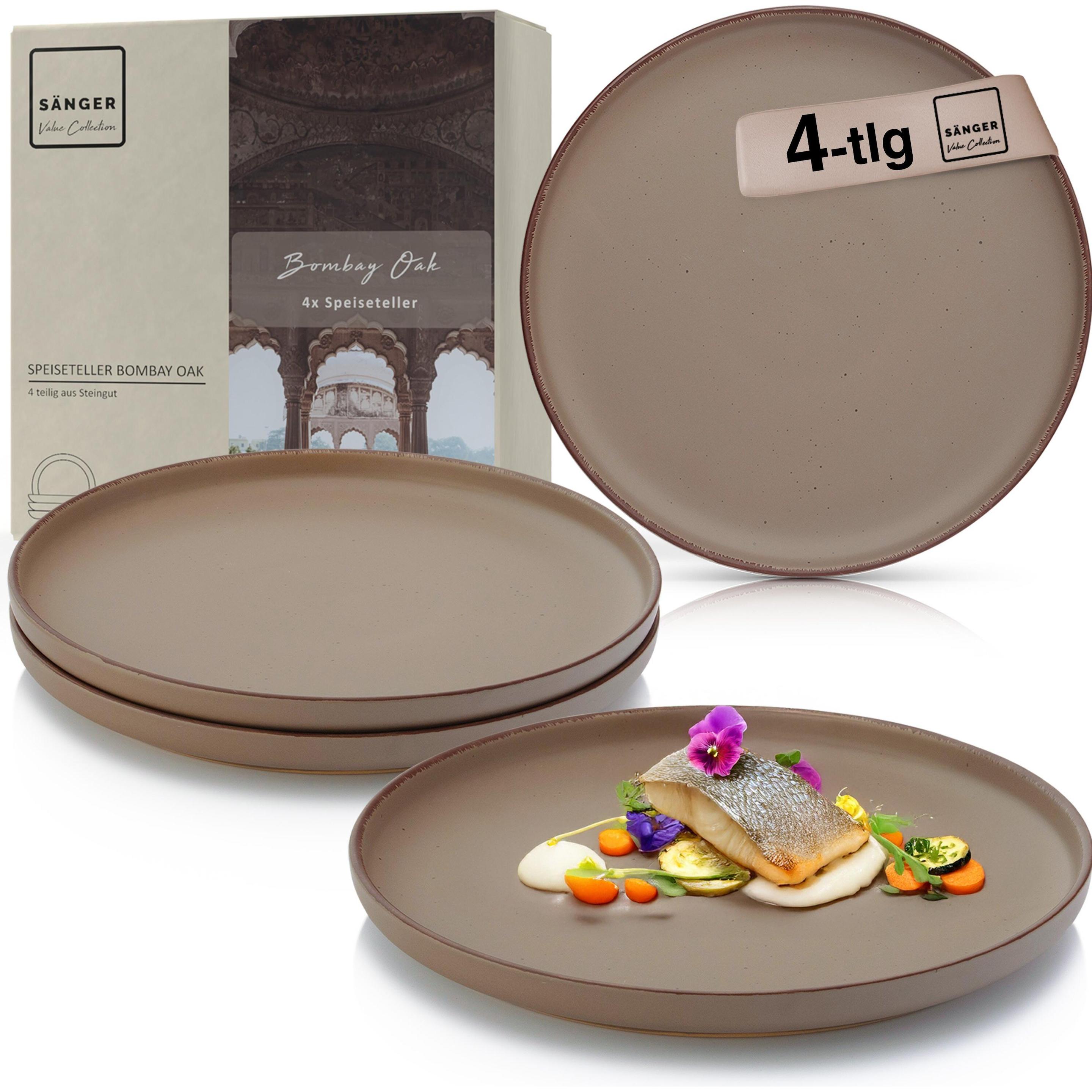 Sänger Speiseteller Set Bombay Oak, Teller, Braun