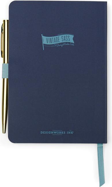 Actual product image Designworks Vintage Sass Notebook with Pen - Give Me Space (Lined, Hardcover)