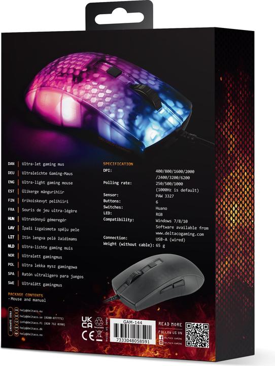 Immagine prodotto Deltaco Gaming DM310 / WM87 (Cablato)