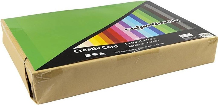 Produktbild Creativ Company Bastelkarton A3 mehrfarbig, 180 g/m², 300 Blätter (180 g/m², 300 x)