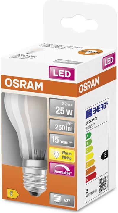 Actual product image Osram Retrofit Classic A (E27, 2.80 W, 250 lm, 1 x, E)