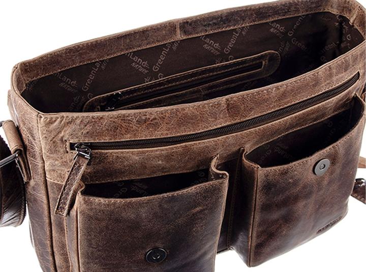 Actual product image Greenland Nature Montana shoulder bag II leather 35 cm