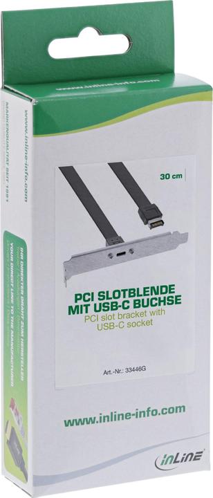 Actual product image InLine Slot bracket USB Type-C to USB 3.1 front panel Key-A internal (0.30 m, USB 3.2 Gen 2)