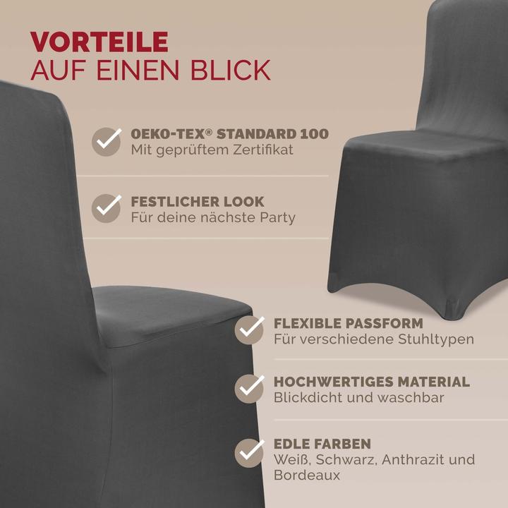 Produktbild Detex Stuhlhussen 4er Set (55 x 55 x 110 cm)