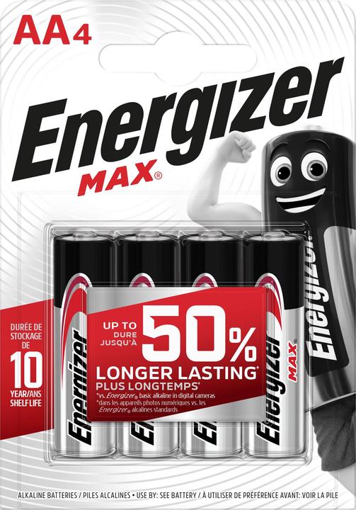 Produktbild Energizer Max Alkaline (4 Stk., AA, 2700 mAh)