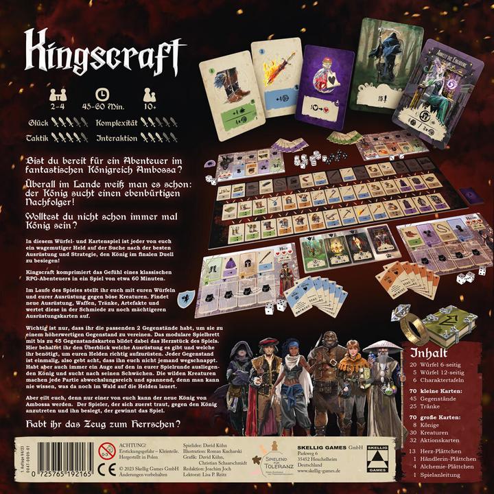 Immagine prodotto Skellig Games SKED0026 - Kingscraft, gioco di carte, per 2-4 giocatori, da 10 anni (edizione DE) (Tedesco)
