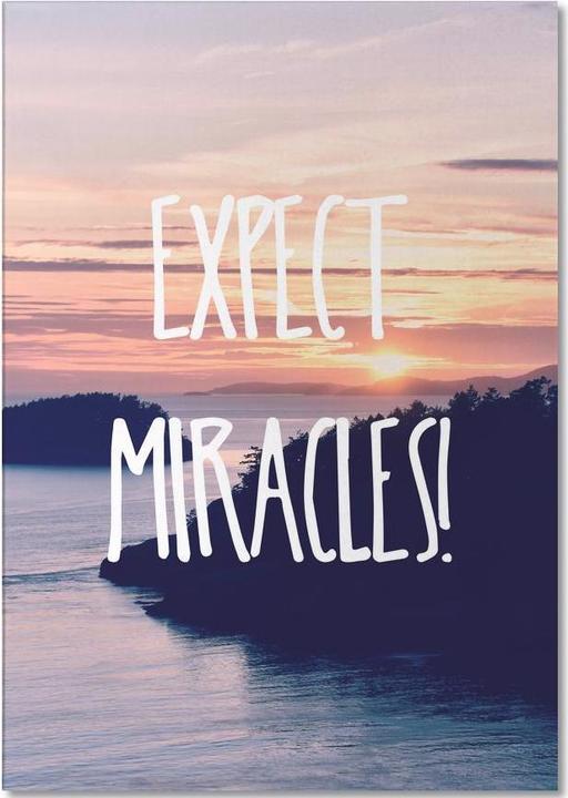 Actual product image Juniqe Expect Miracles - Motivational (A5, Plain)