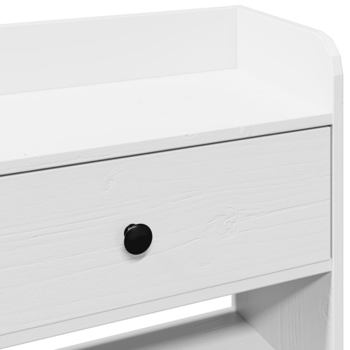 Produktbild VidaXL Kopfteil Bettkopfteil Betthaupt mit Stauraum Weiss 150cm Massivholz Kiefer