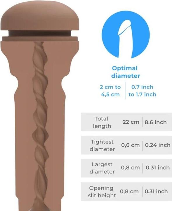 Actual product image Kiiroo Feel Stroker Extra Tight Bum Medium Brown