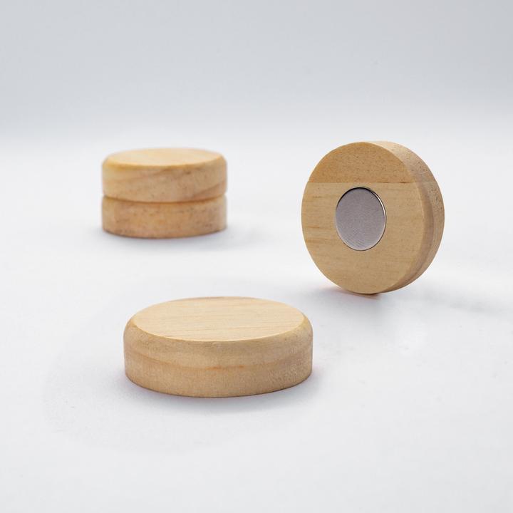 Produktbild Sigel Holz-Magnete rund (4x)