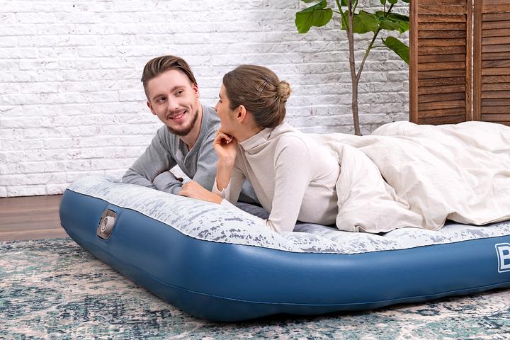 Actual product image Bestway Fashion Flock Air Madras med indbygget AC Pump 203 x 152 x 30cm (152 x 203 cm)