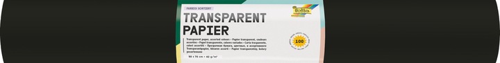 Produktbild Folia Transparentpapier, 700 x 1.000 mm, 42 g/qm, schwarz (42 g/m², 25 x)