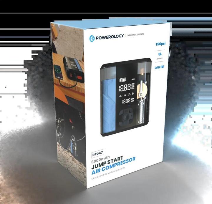 Actual product image Powerology Jump Start Air Compressor