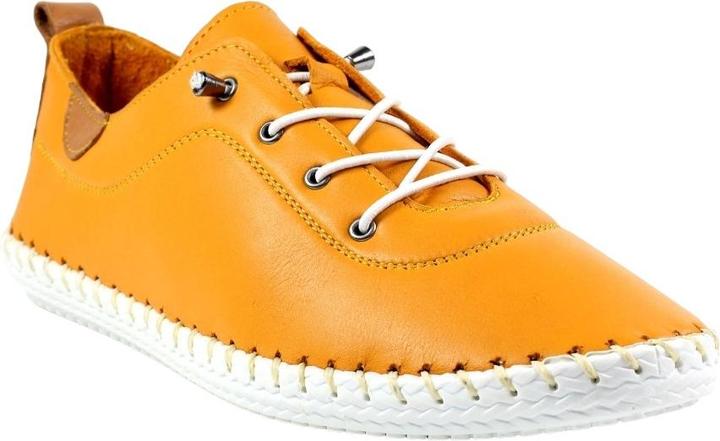Actual product image Lunar Womens/Ladies St Ives Leather Plimsolls (40)