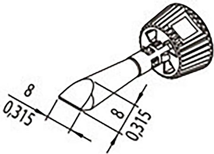 Actual product image 0142CDLF80/SB Soldering tip Tip size 8 mm Contents 1 pc. (Soldering bit)
