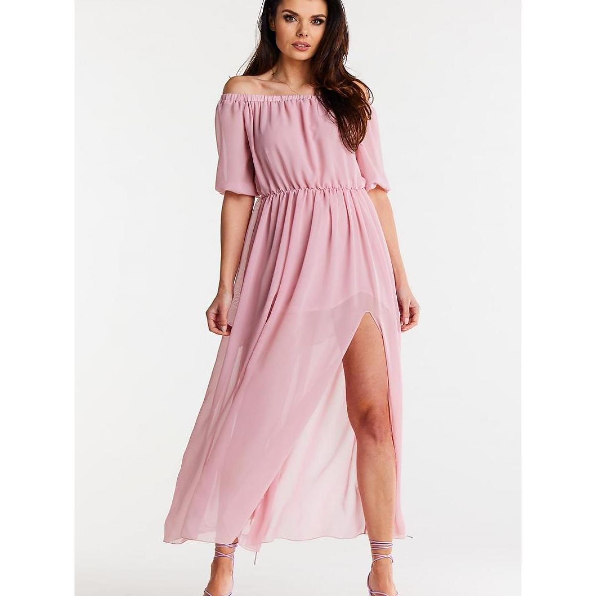 Awama, Damen, Kleider, Alltagskleid, Rosa, (S, M)