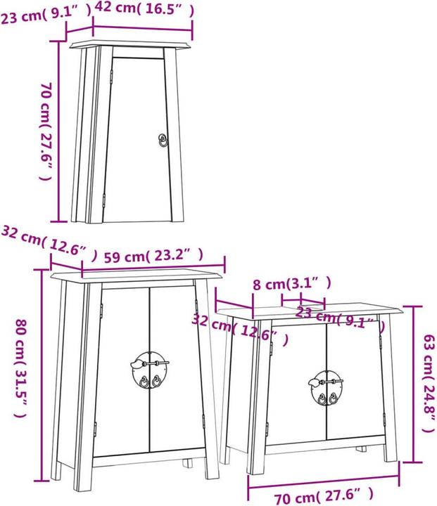 Produktbild vidaXL Badmöbel Set