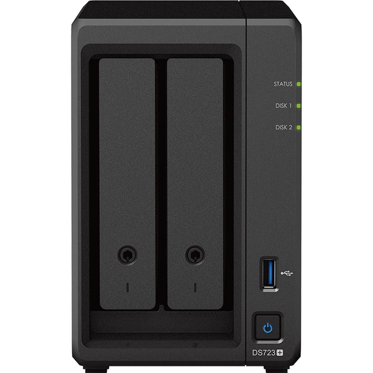 Synology DS723+ RED 8TB (2x 4TB) (2 x 4 TB), NAS, Schwarz