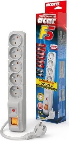 Produktbild HSK Acar F5 Verlängerungskabel 5 AC-Ausgänge Indoor/Outdoor (5 x, CEE 7/5, 1.50 m)