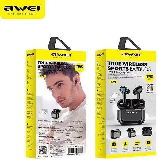 Immagine prodotto Awei Bluetooth 5.0 T29 TWS + stacja dokująca czarny/nero (ANC, 4 h, Senza fili)