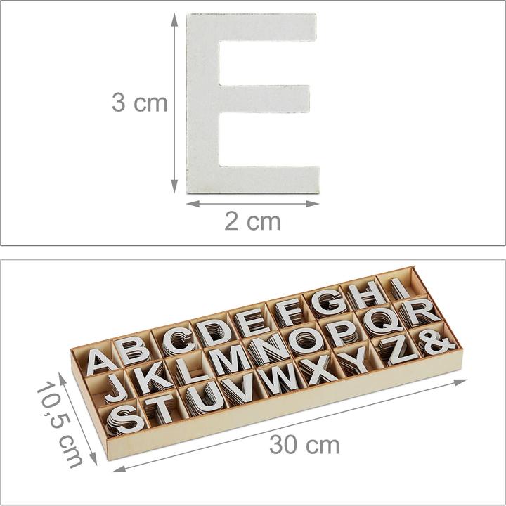 Image du produit Relaxdays Jeu de 324 lettres en bois
