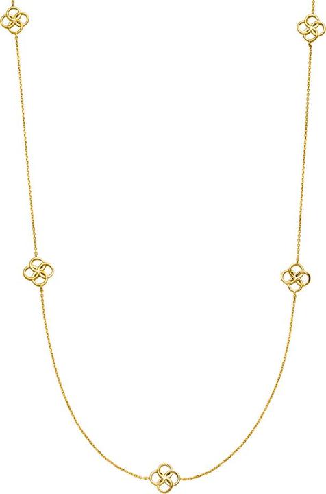 Immagine prodotto Collana con charm a forma di trifoglio, placcata oro giallo 18 K (Oro giallo 18 K)