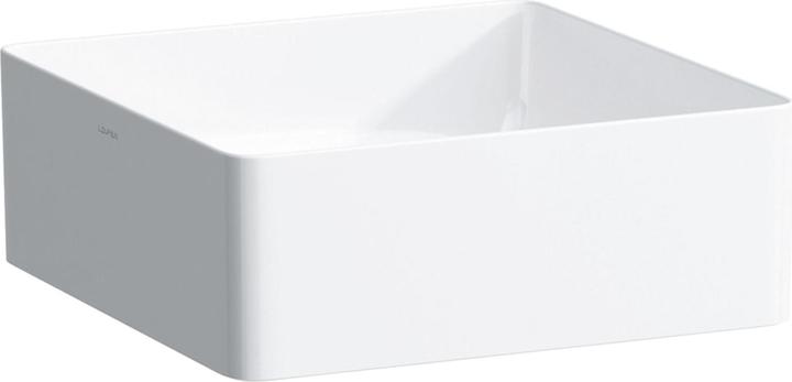 Laufen Living square wastafel 36x36cm zonder kraangat zonder overloop saphirkeramiek wit (360 mm, 360 mm)