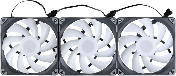 Actual product image Phanteks M25 PWM D-RGB fan, 3-pack - 140mm, black (140 mm, 3 x)
