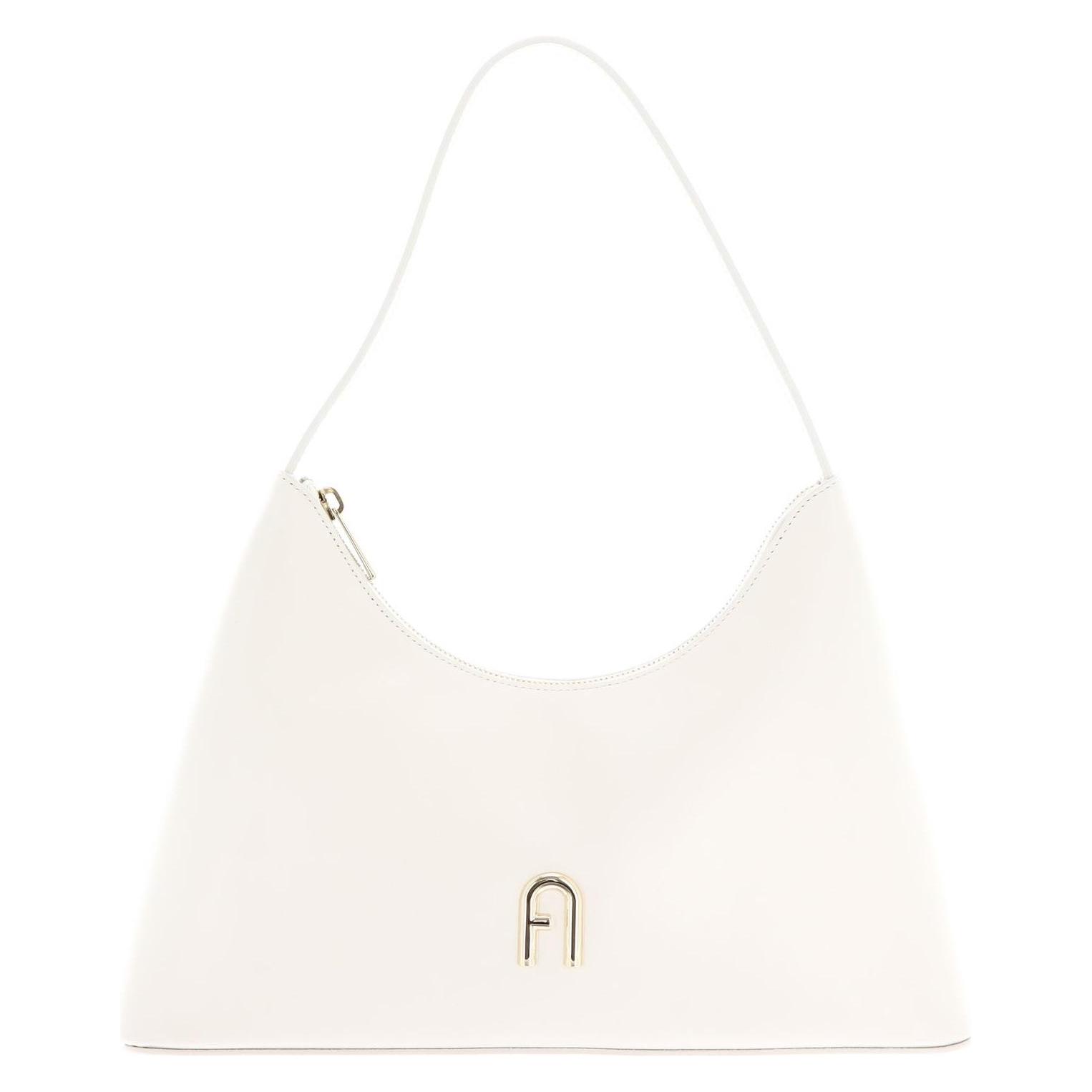 Furla, Damen, Handtasche, Diamante Shoulder Bag, Weiss