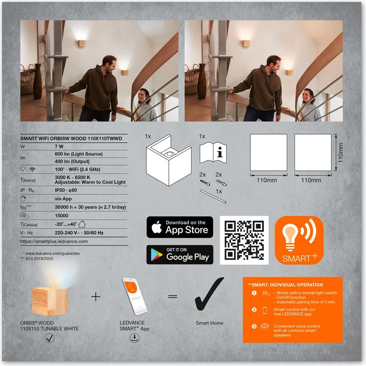 Image du produit Ledvance Smart+ Orbis Bois (400 lm)