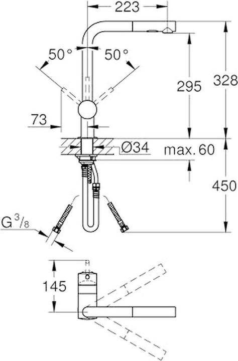 Immagine prodotto Grohe Küchenarmatur mit Handbrause Minta supersteel matt 30274