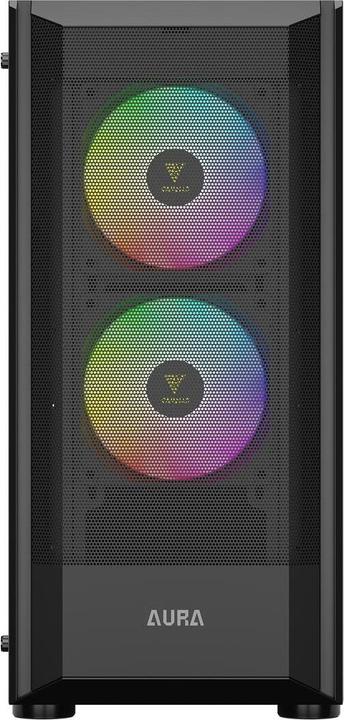 Actual product image Gamdias Boitier Moyen Tour ATX Aura GC6 RGB avec panneau vitré (Noir) (ATX, mATX, Mini-ITX)