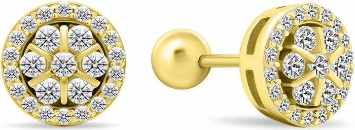 Produktbild Brilio Silver - Sparkling gold-plated earrings with zircons EA490Y